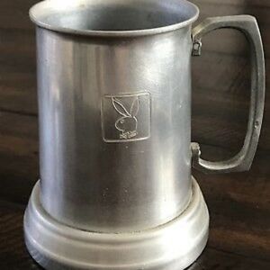 Vintage Playboy Pewter Tankard Stein Mug With Glas
